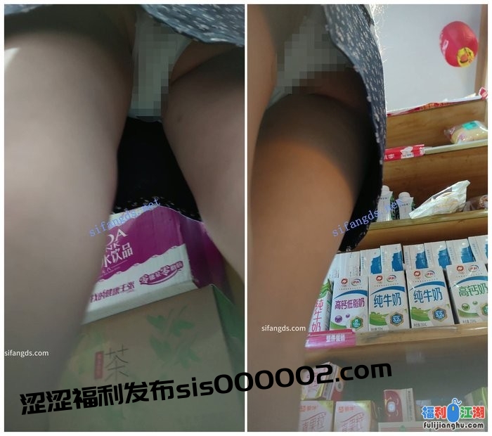 【CSCD】蓝色印花连衣裙清纯小姐姐和男朋友逛街，白色内[某房原版]【602M】